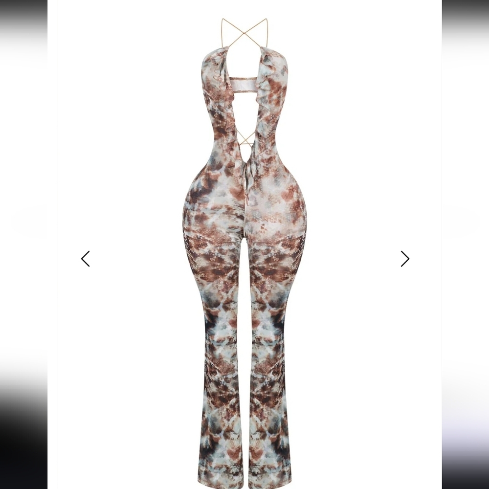 EDGE Ruffle Patterned Jumpsuit - Picture 5 of 13